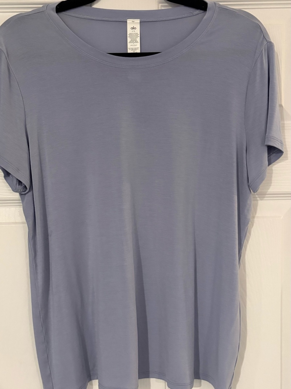 ALO Yoga -Blue Short Sleeve Crew Tee